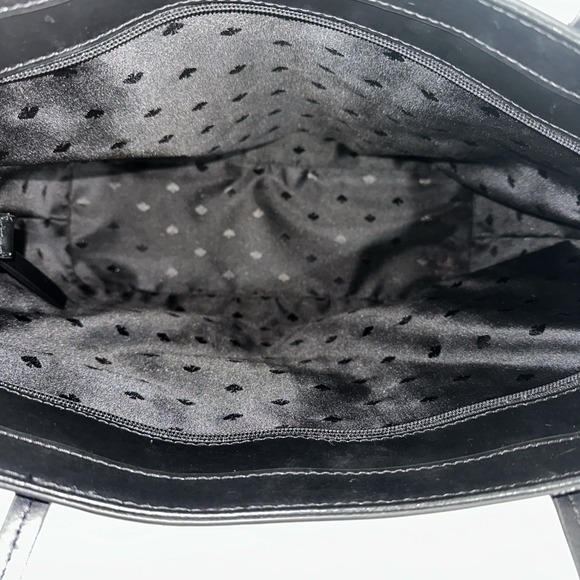 Kate Spade Karla Black Smooth Leather Tote Flower Felicity - Picture 4 of 7